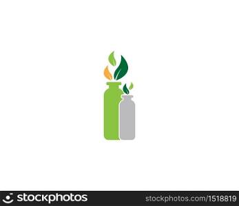 Recycled bottle vector template logo