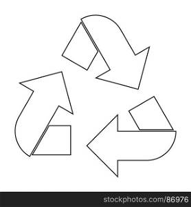 Recycling arrows in a circle icon .. Recycling arrows icon .