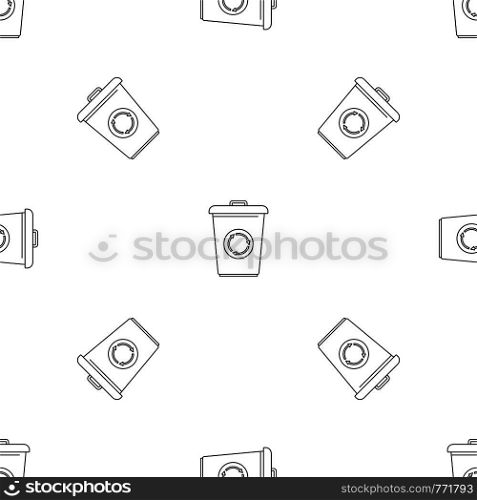 Recycling bin pattern seamless vector repeat geometric for any web design. Recycling bin pattern seamless vector