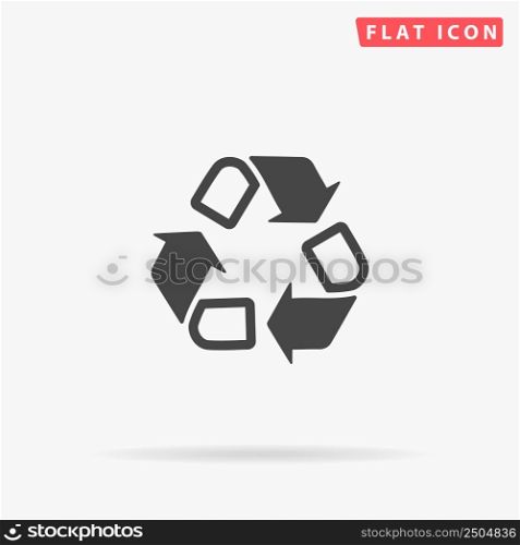 Recycling flat vector icon. Hand drawn style design illustrations.. Recycling flat vector icon