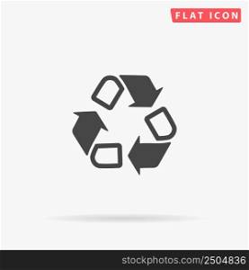 Recycling flat vector icon. Hand drawn style design illustrations.. Recycling flat vector icon