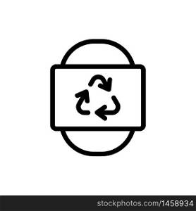 recycling for global good icon vector. recycling for global good sign. isolated contour symbol illustration. recycling for global good icon vector outline illustration