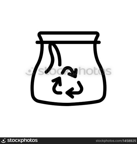 recycling garbage bags icon vector. recycling garbage bags sign. isolated contour symbol illustration. recycling garbage bags icon vector outline illustration