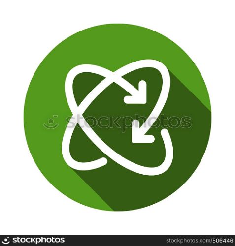 Recycling icon in flat style on a white background. Recycling icon, flat style