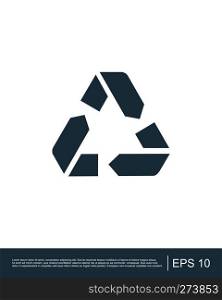 Recycling icon template