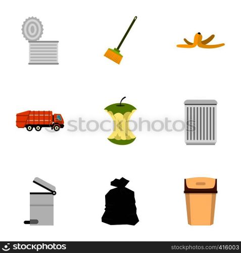 Recycling icons set. Flat illustration of 9 recycling vector icons for web. Recycling icons set, flat style