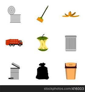 Recycling icons set. Flat illustration of 9 recycling vector icons for web. Recycling icons set, flat style