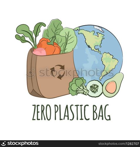 RECYCLING PLANET Global Ecological Problem Vector Illustration