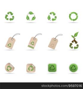 Recycling symbols vector image