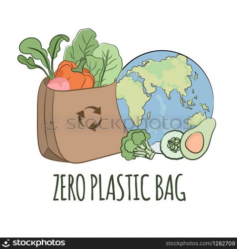 RECYCLING USE Global Ecological Problem Vector Illustration