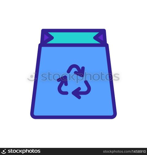 recycling waste icon vector. recycling waste sign. color symbol illustration. recycling waste icon vector outline illustration