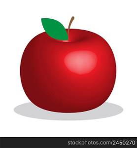 Red 3d apple, great design for any purposes. Fresh healthy food. Nature background. Vector illustration. stock image. EPS 10.. Red 3d apple, great design for any purposes. Fresh healthy food. Nature background. Vector illustration. stock image. 