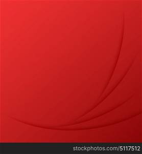 Red abstract background with curved lines.. Red abstract background with curved lines. Vector illustration .