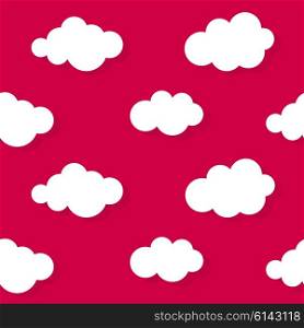 Red Abstract Cloud Background Vector Illustration EPS10