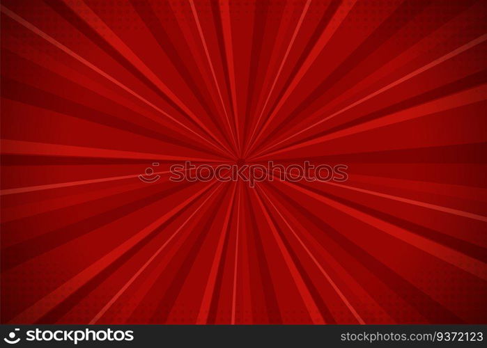 Red Abstract Comic Cartoon Sunlight Background. Vector Illustration Design.