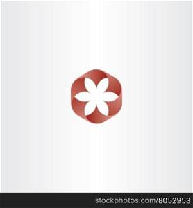 red abstract flower icon symbol logo gradient