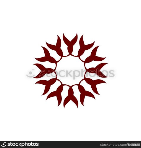 Red Abstract Flower Logo Template Illustration Design. Vector EPS 10.