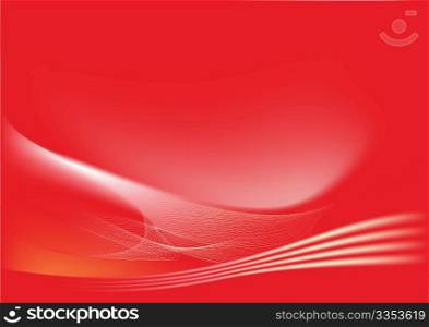 red abstract lines background: composition of curved lines-great for backgrounds, or layering over other images