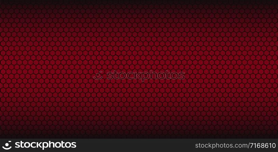 Red abstract vector background. Honeycomb pattern. Linear website template on red backdrop. Vector geometric pattern. EPS 10