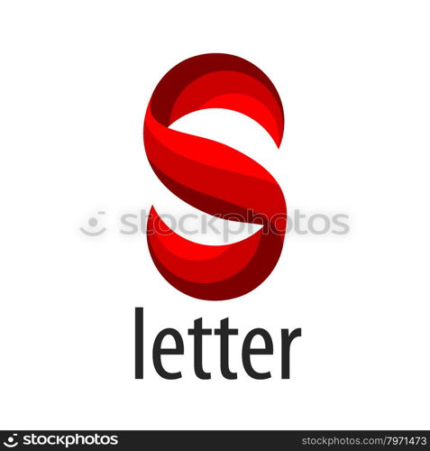 Red abstract vector logo letter S