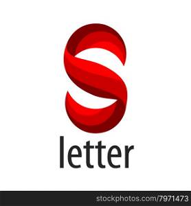 Red abstract vector logo letter S