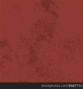 Red aged grainy messy template. Distress urban used texture. Grunge rough dirty background. Brushed color paint cover. Renovate wall scratched backdrop. Empty aging design element. EPS10 vector.. Red Distress Texture