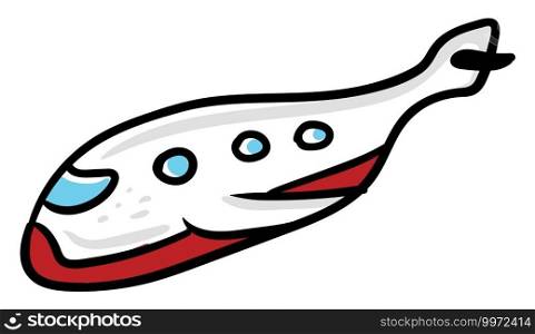 Red airplane, illustration, vector on white background
