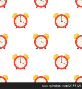 Red alarm clock pattern seamless background texture repeat wallpaper geometric vector. Red alarm clock pattern seamless vector