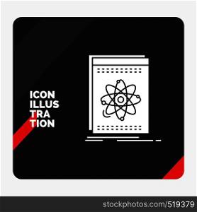 Red and Black Creative presentation Background for Api, application, developer, platform, science Glyph Icon. Vector EPS10 Abstract Template background