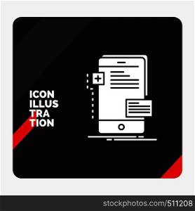 Red and Black Creative presentation Background for frontend, interface, mobile, phone, developer Glyph Icon. Vector EPS10 Abstract Template background