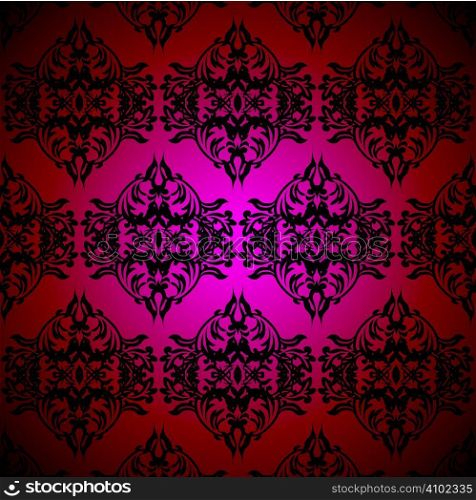 Red and black gothic seamless repeating background illustration