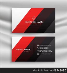red and black minimal business card design