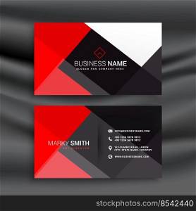 red and black professional business card