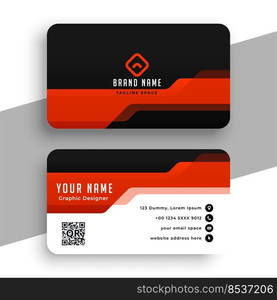 red and black professional business card design