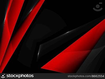 Red and black steel plate design decoration for usage artwork. Overlapping with smooth lines mesh decorative backgrond. Vector Illustration
