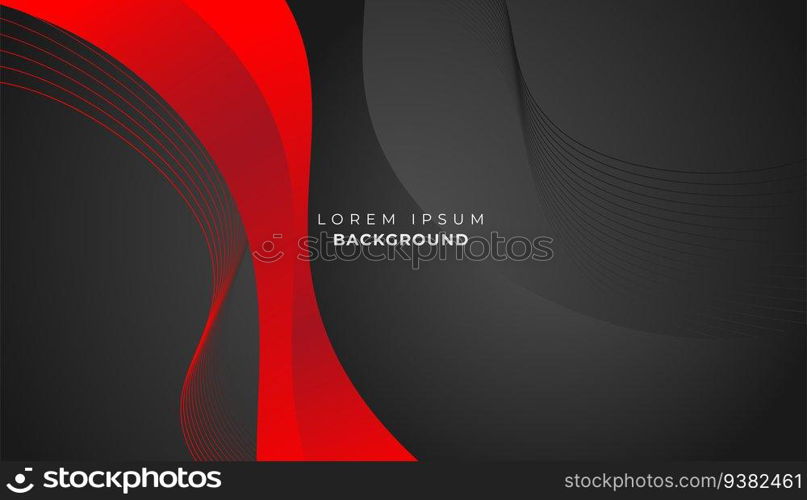 Red and black wave graphic design