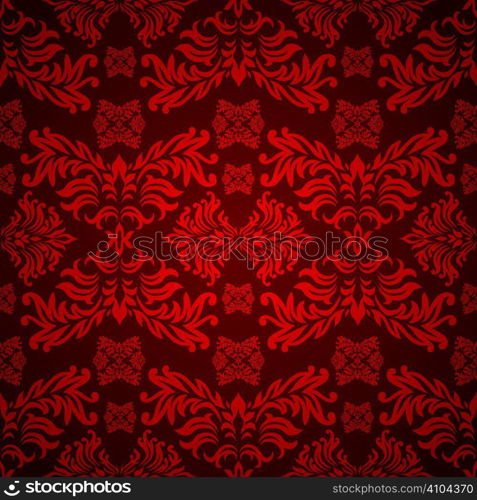 red and maroon floral background with a seamless repeat design
