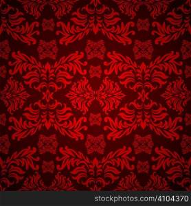red and maroon floral background with a seamless repeat design