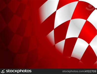 Red and white checkered flag background with room to add text