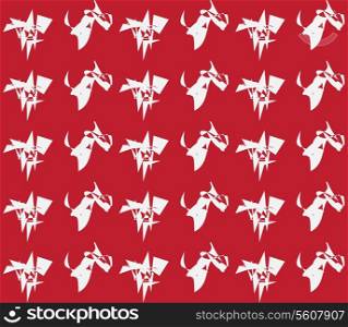 Red and white hypnotic background seamless pattern. Vector illustration.