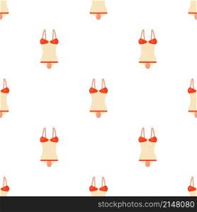 Red and white swimsuit pattern seamless background texture repeat wallpaper geometric vector. Red and white swimsuit pattern seamless vector