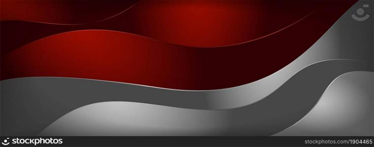 Red and White with Dynamic Shape Minimalism Background Design. Graphic Design Element.
