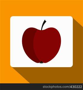 Red apple icon. Flat illustration of red apple vector icon for web. Red apple icon, flat style