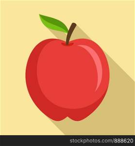 Red apple icon. Flat illustration of red apple vector icon for web design. Red apple icon, flat style