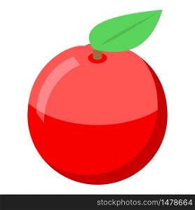 Red apple icon. Isometric of red apple vector icon for web design isolated on white background. Red apple icon, isometric style