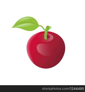 Red apple realistic isometric icon