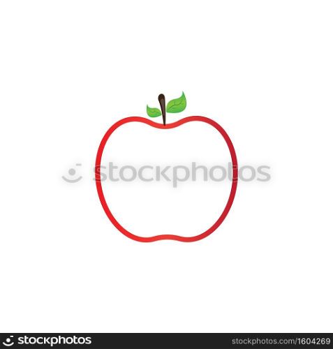 Red apple - vector illustration logo design