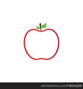 Red apple - vector illustration logo design