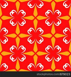 Red arabic ornamental decorative ceramic tile vector design. Red arabic ornamental ceramic tile