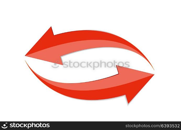 Red Arrow 3d Sign Icon. Vector illustration Isolated on White Background. EPS10. Red Arrow 3d Sign Icon. Vector illustration Isolated on White Background